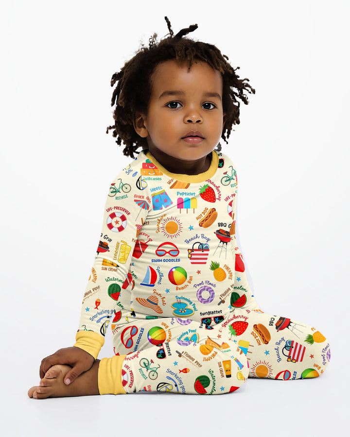 Love Summer Bamboo Two Piece Long Sleeve Pajama Set