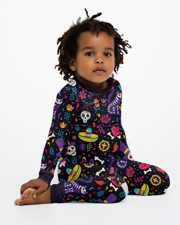Conjunto de pijama de dos piezas de bambú con mangas largas, plantilla PERSONALIZADA