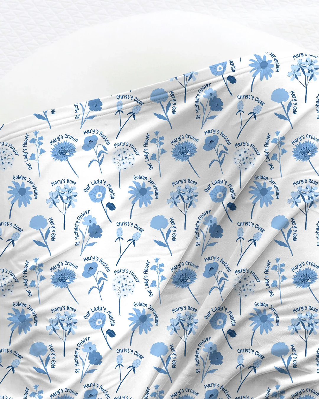 Mary's Garden swaddle blanket