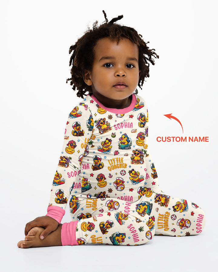 Little Quacker Bamboo Two Piece Long Sleeve Pajama Set