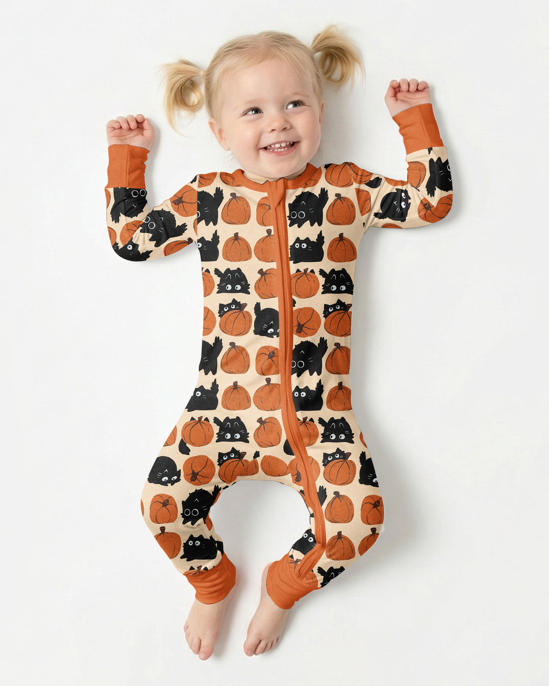 Black Cat Pumpkins Bamboo Convertible Zippy