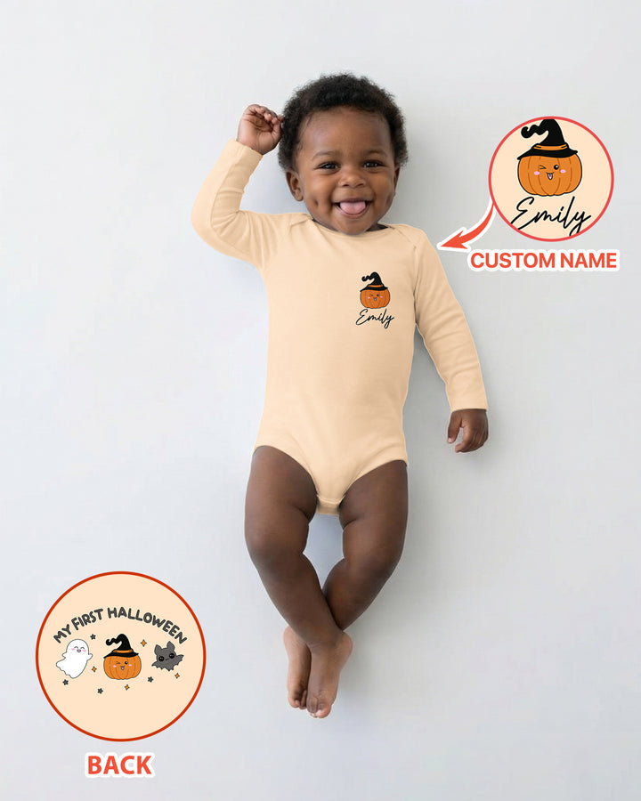 Personalized My First Halloween Ghost Bamboo Bodysuit