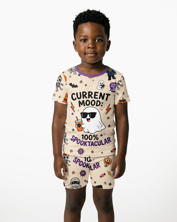 Halloween Friends Bamboo Two Piece Short Sleeve Shorts Pajama Set