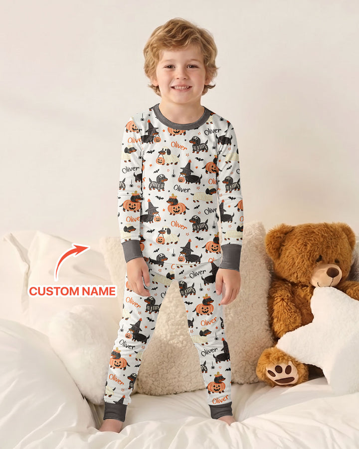 Conjunto de pijama de dos piezas de bambú con mangas largas, plantilla PERSONALIZADA
