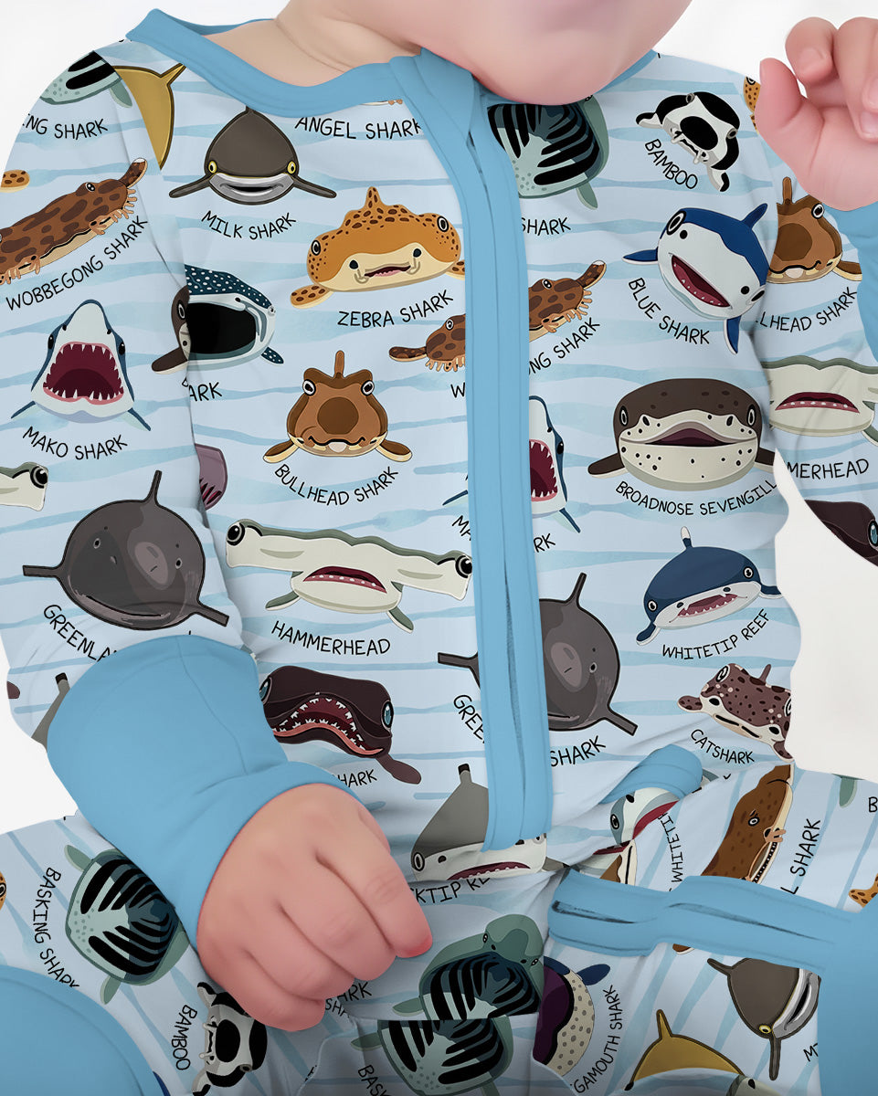 Shark Faces Bamboo Convertible Zippy