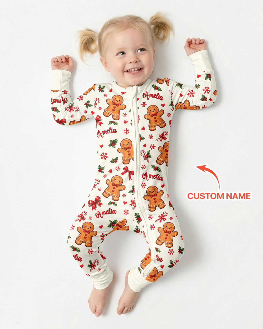 Custom Name Gingerbread Bamboo Convertible Zippy