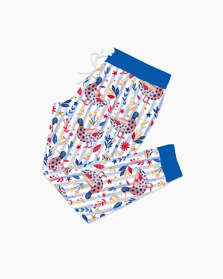 Patriotic Mallard Duck Bamboo Women Pajama Set