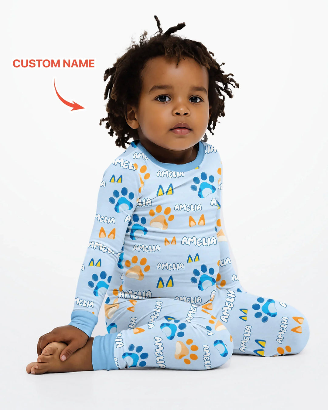 Conjunto de pijama de dos piezas de bambú con mangas largas, plantilla PERSONALIZADA