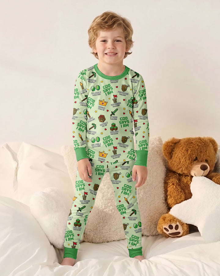 Christian Gamer Bamboo Two Piece Long Sleeve Pajama Set