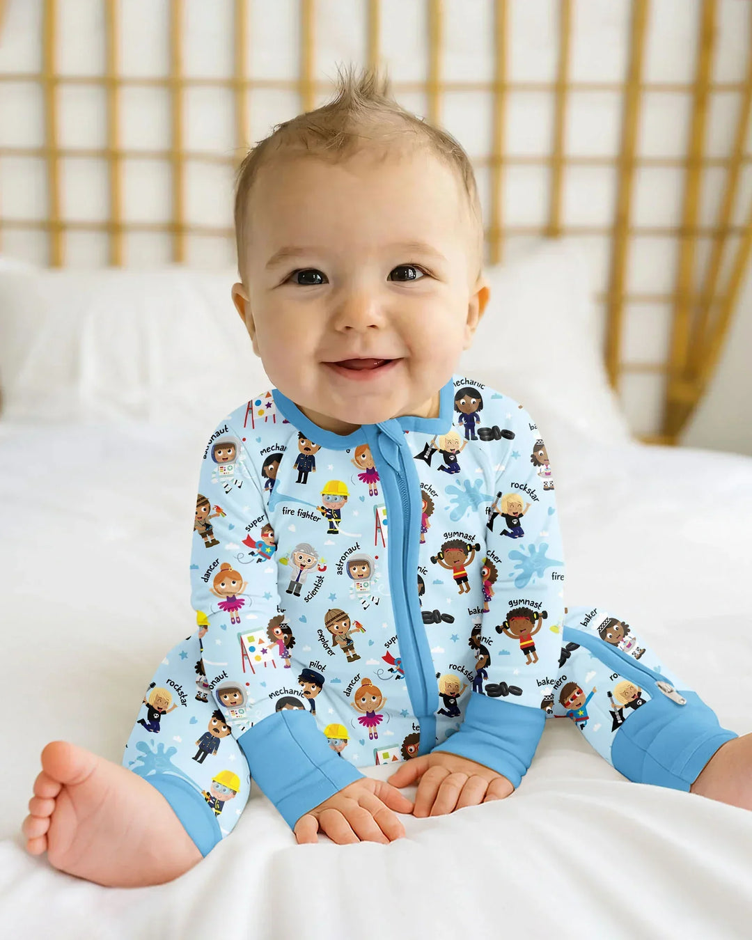 Gerippte Babykleidung mit individuellem Foto - Weich &amp; Skizzenhaft