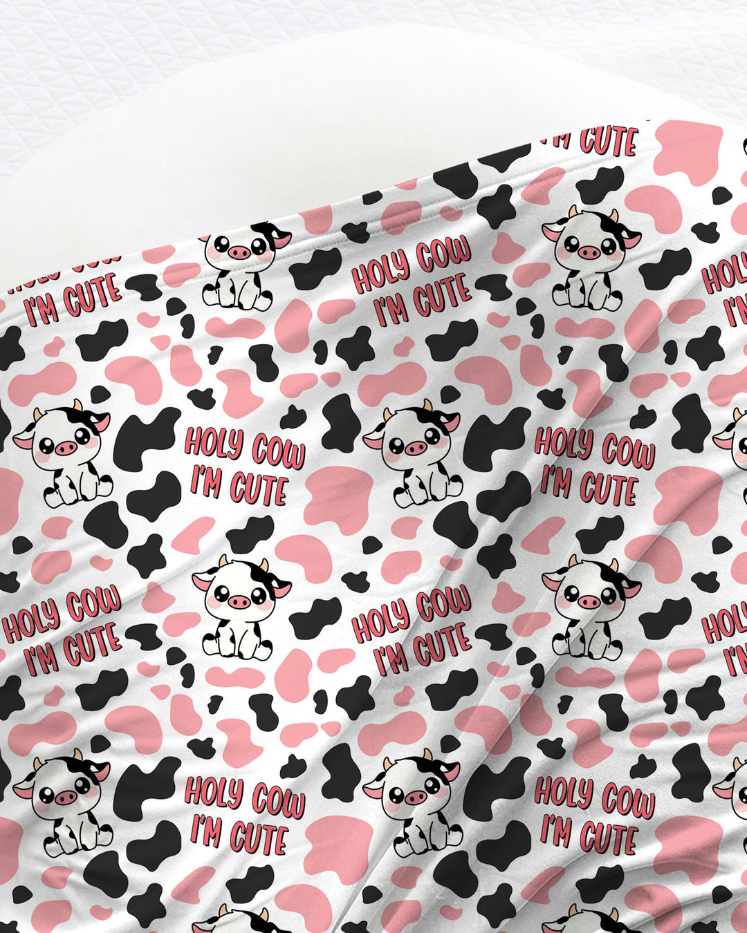 Holy Cow I'm Cute Bamboo Swaddle Blanket