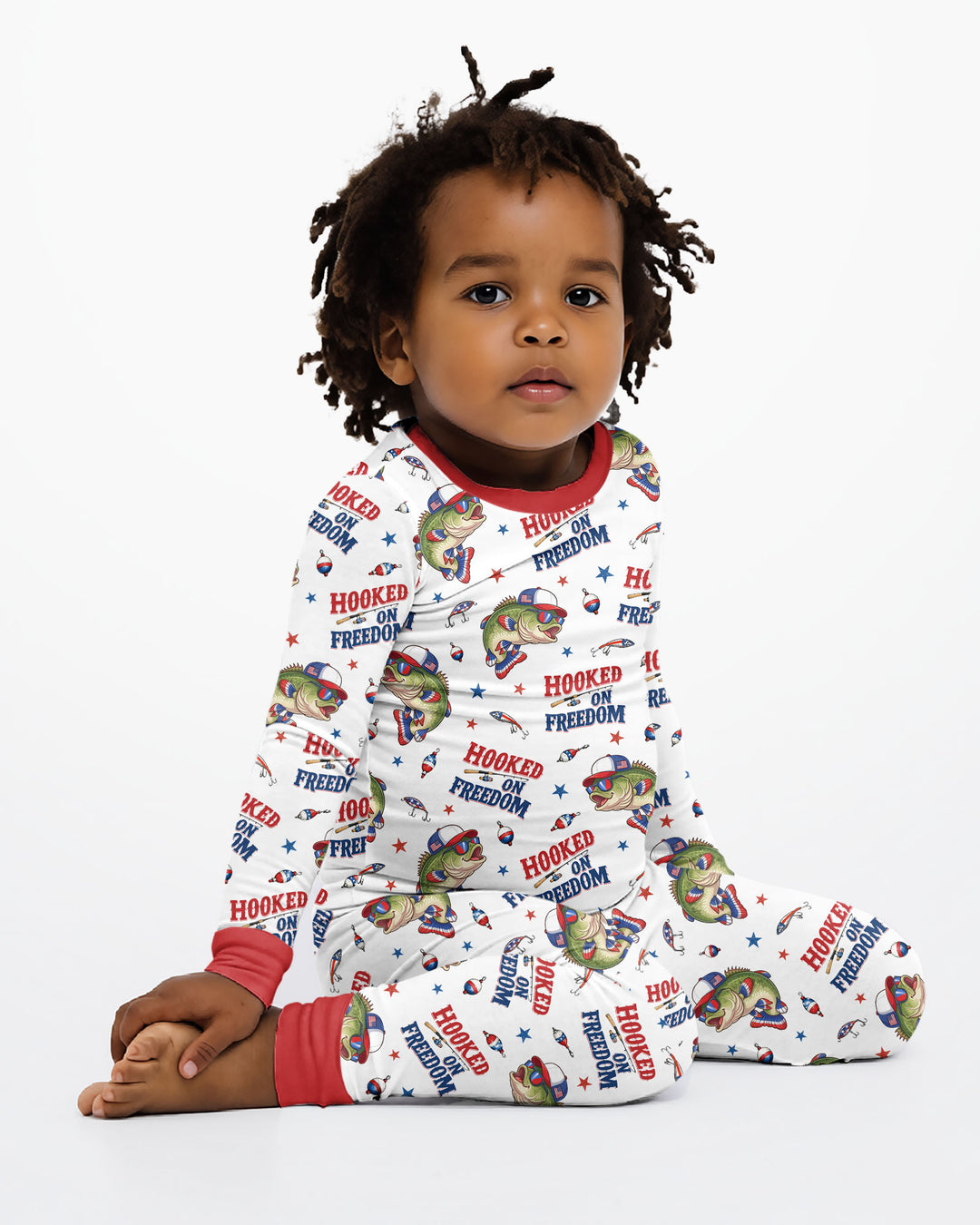 Hooked On Freedom Bamboo Two Piece Long Sleeve Pajama Set