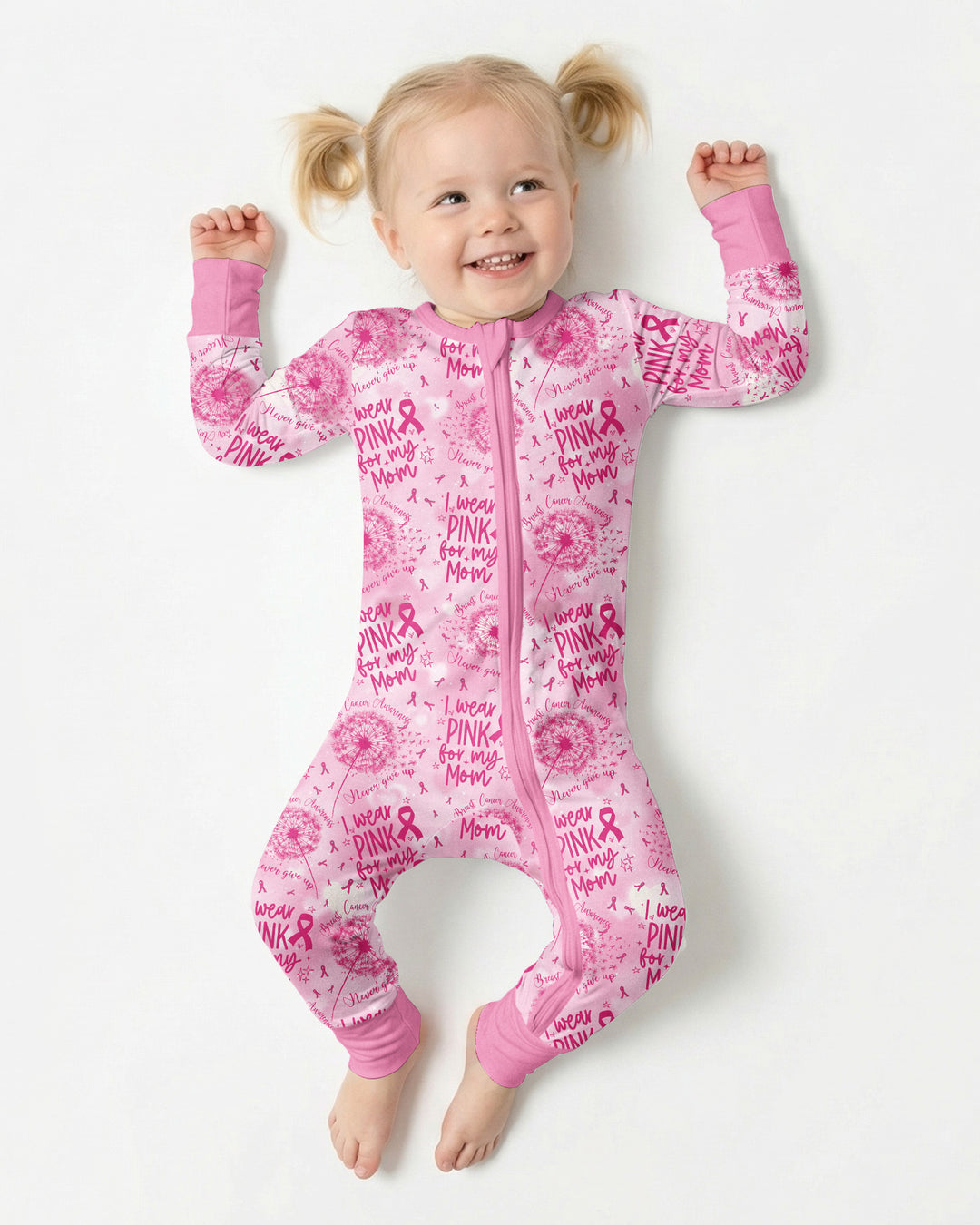 I Wear Pink For My Mom Bamboo Convertible Zippy