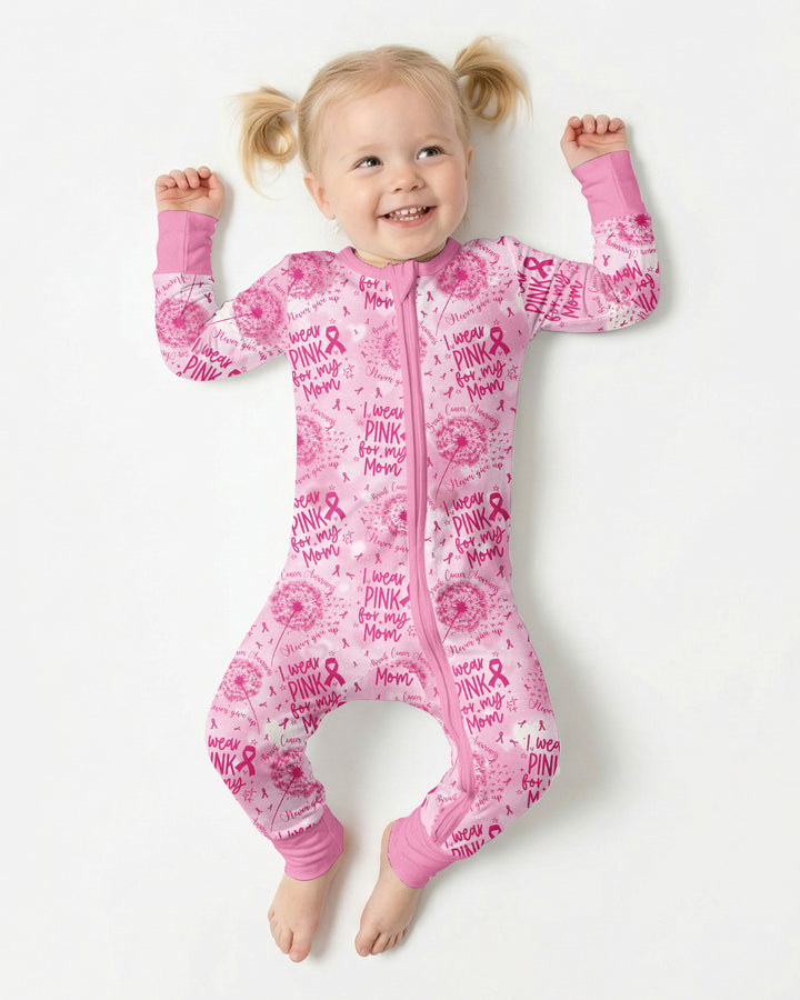 I Wear Pink For My Mom Bamboo Convertible Zippy