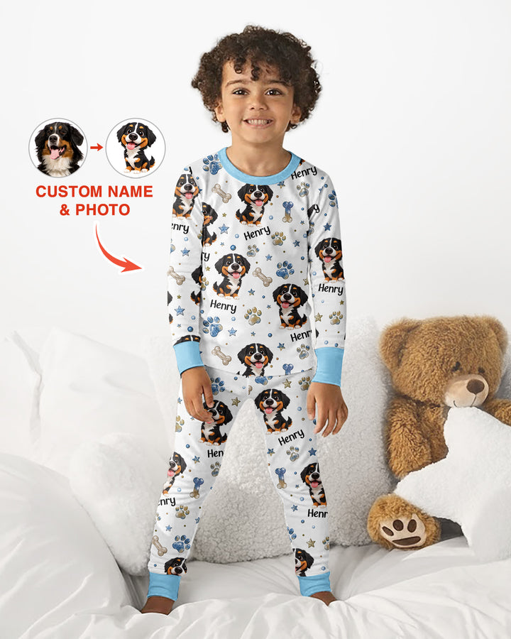 Little Cute Dogs Bamboo Two Piece Long Sleeve Pajama Set