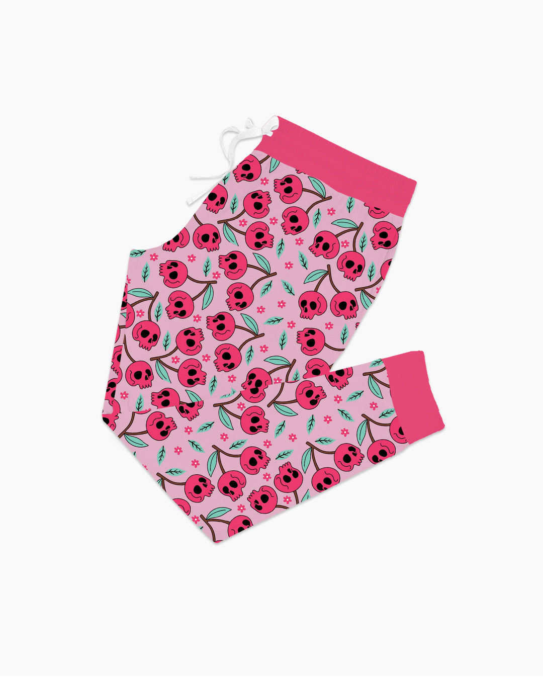 Halloween Cherry Skull Bamboo Women Pajama Set