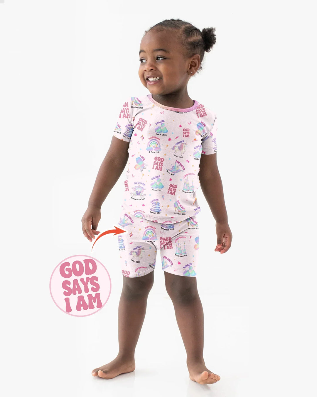 Zweiteiliges Pyjama-Set mit kurzen Ärmeln und Shorts im Sommer-Design