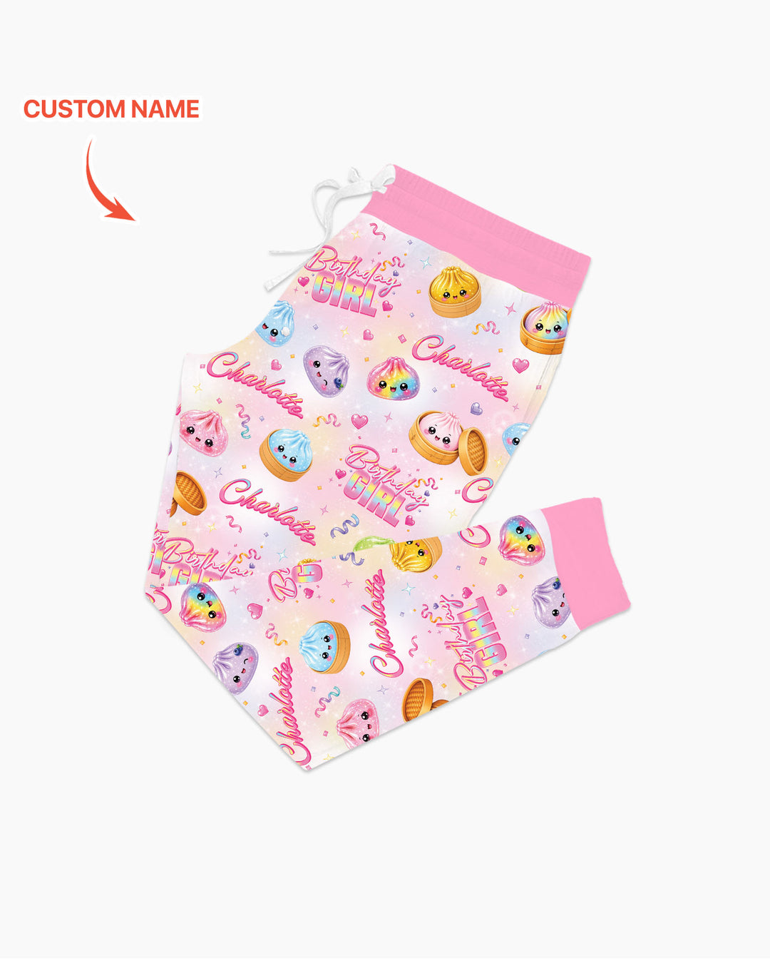 Birthday Girl Glitter Dumpling Bamboo Women Pajama Set