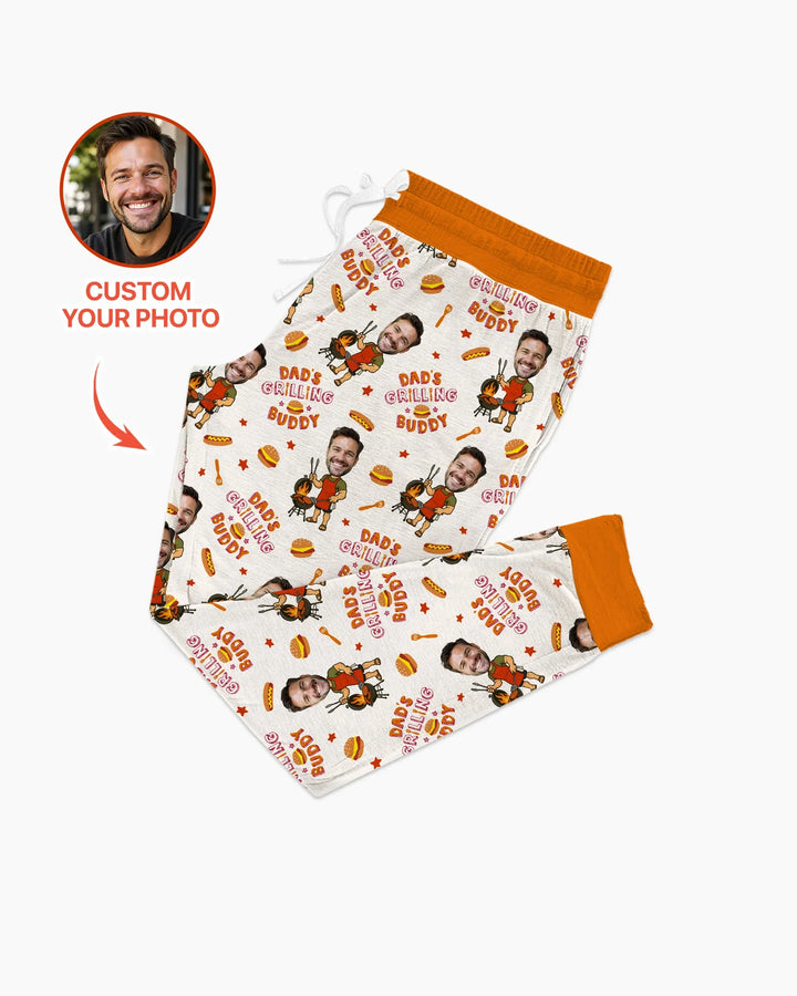 Custom Photo Dad's Grilling Buddy Family Matching Bamboo Women Pajama Set