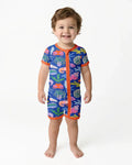 Under the Sea Bamboo Shorty Zippered Romper