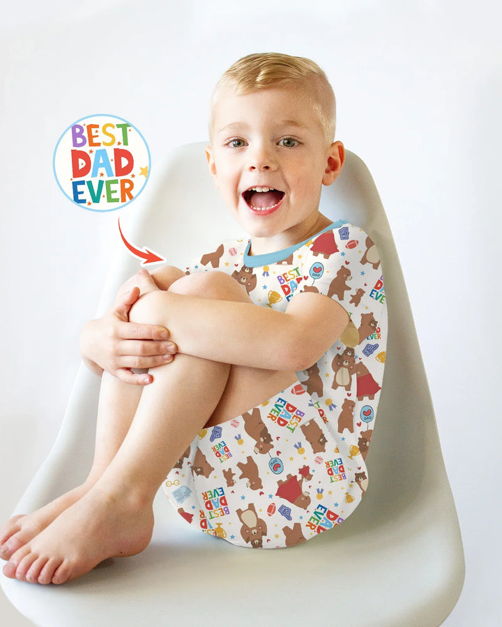 Best Daddy Bear Ever Family Matching Bamboo Two Piece Short Sleeve Shorts Pajama Set