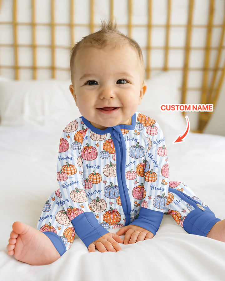 Custom Name Pumpkin Patch Bamboo Convertible Zippy