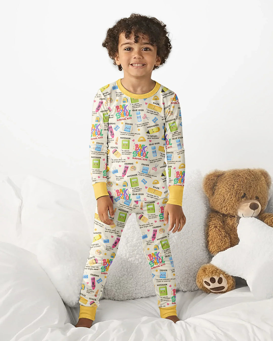 Back To School Survival Kit Bamboo Two Piece Long Sleeve Pajama Set