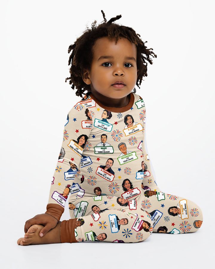 Famous Latin American Hispanic Heritage Bamboo Two Piece Long Sleeve Pajama Set