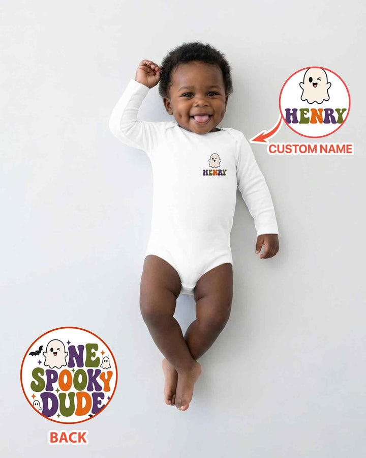 Personalized Halloween First Birthday Bamboo Bodysuit