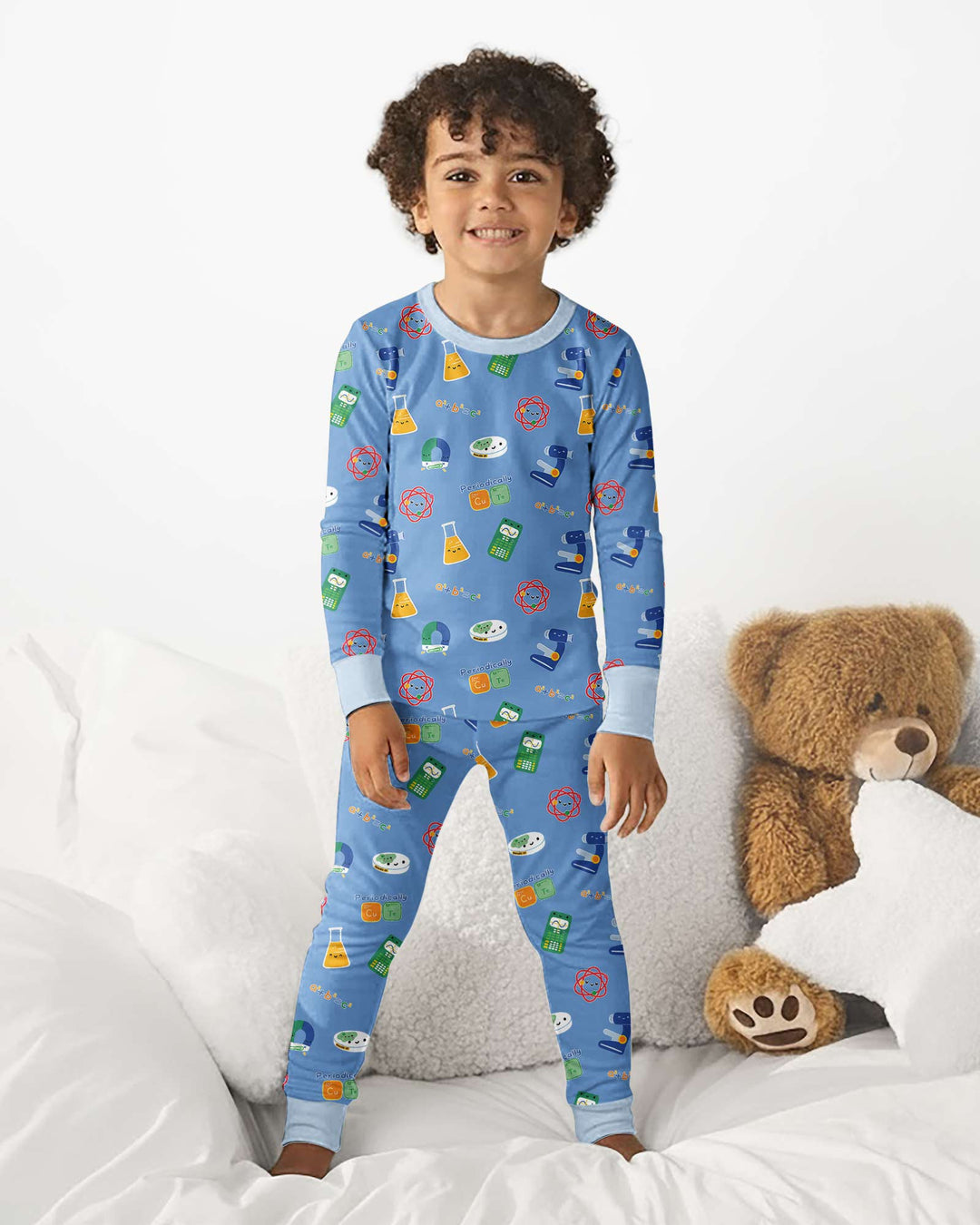 Pijama de dos piezas de bambú de manga larga Shabat Shalom
