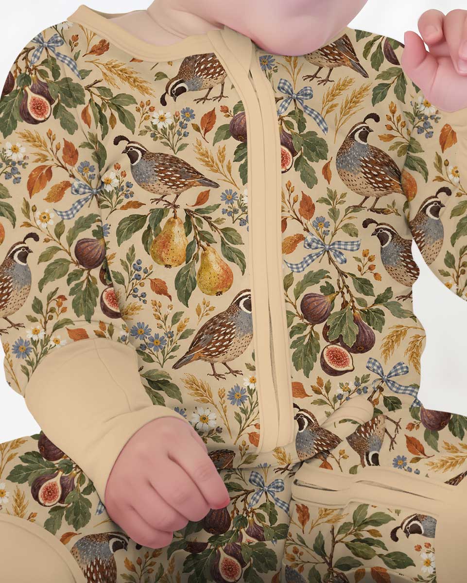 Quail & Pears Bamboo Convertible Zippy