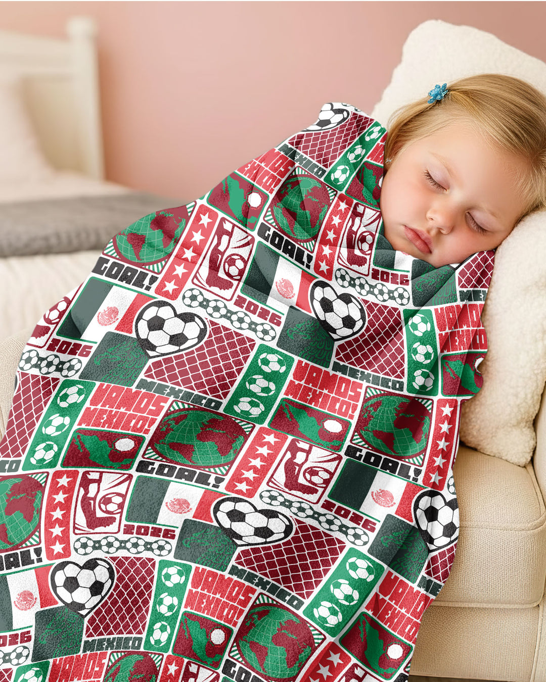 World Soccer Vamos Mexico Bamboo Blanket