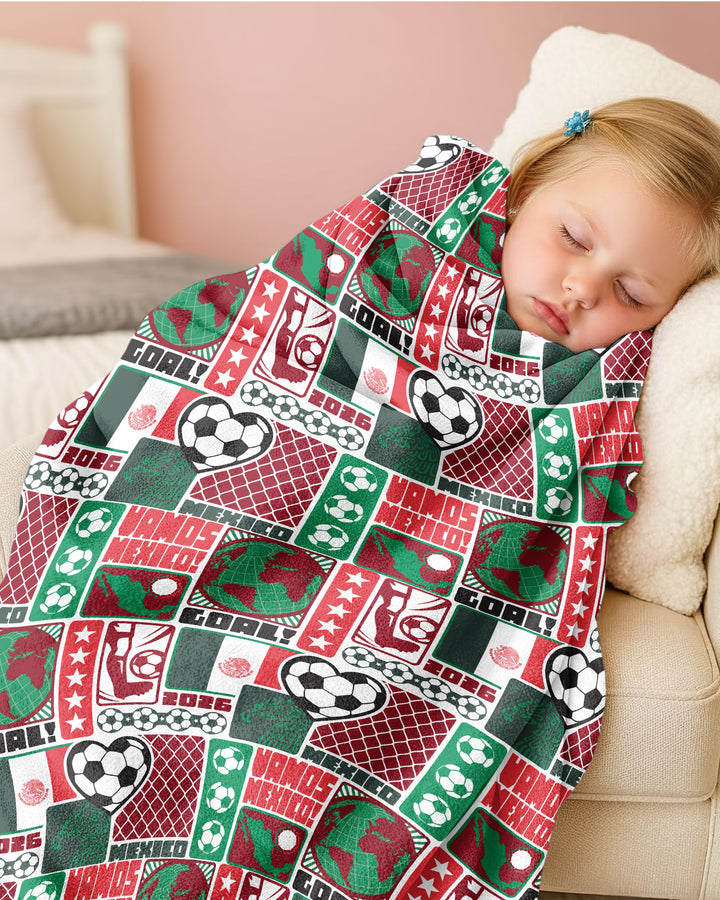 World Soccer Vamos Mexico Bamboo Blanket