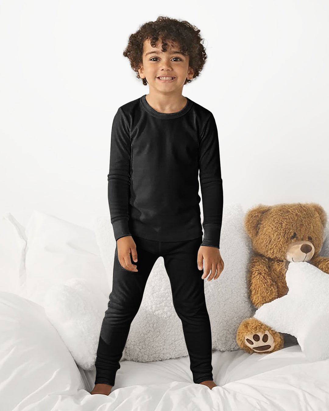 Black Bamboo Two Piece Pajama Set