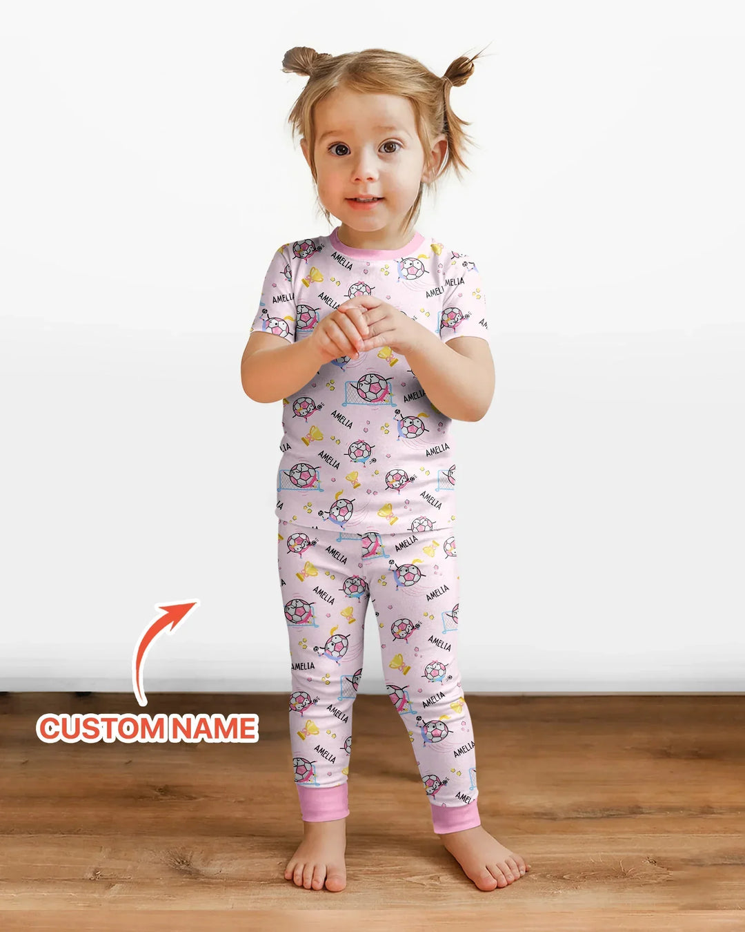 Zweiteiliges, kurzärmliges Pyjama-Set mit Marienkäfern