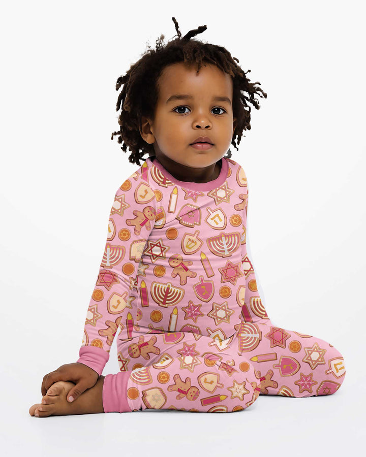 Hanukkah Cookies Bamboo Two Piece Long Sleeve Pajama Set