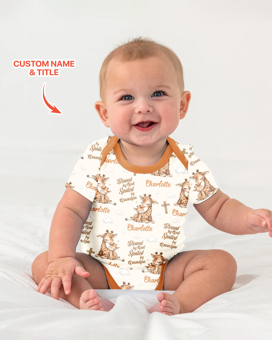 Gerippte Babykleidung mit individuellem Foto - Weich &amp; Skizzenhaft