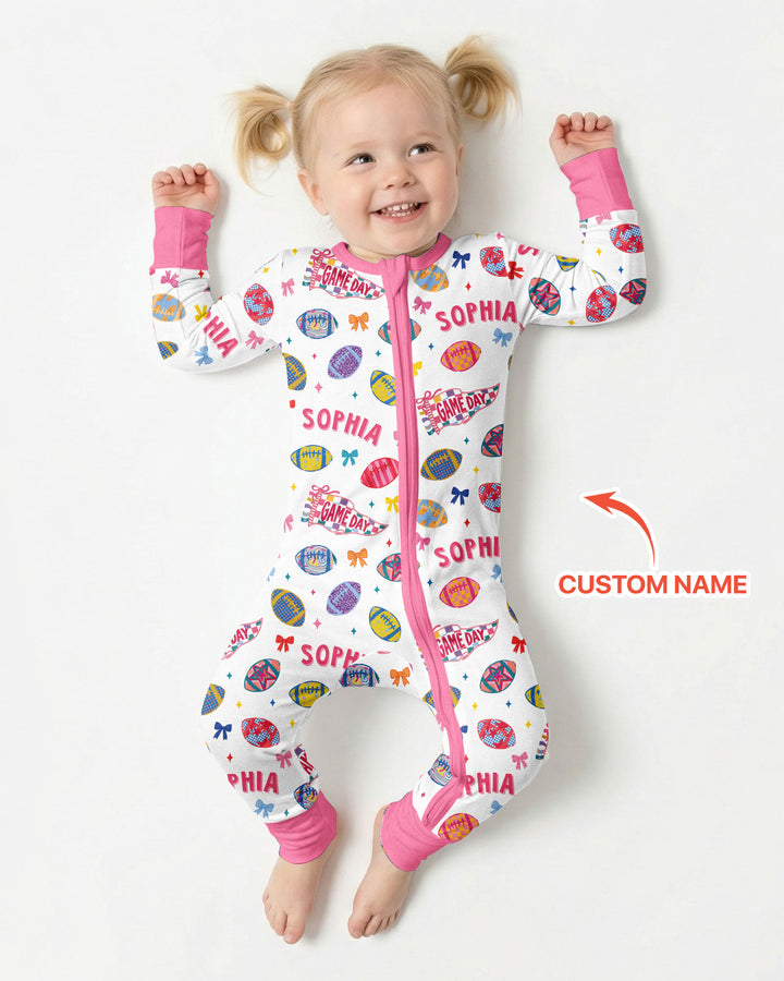 Custom Name Game day Bamboo Convertible Zippy