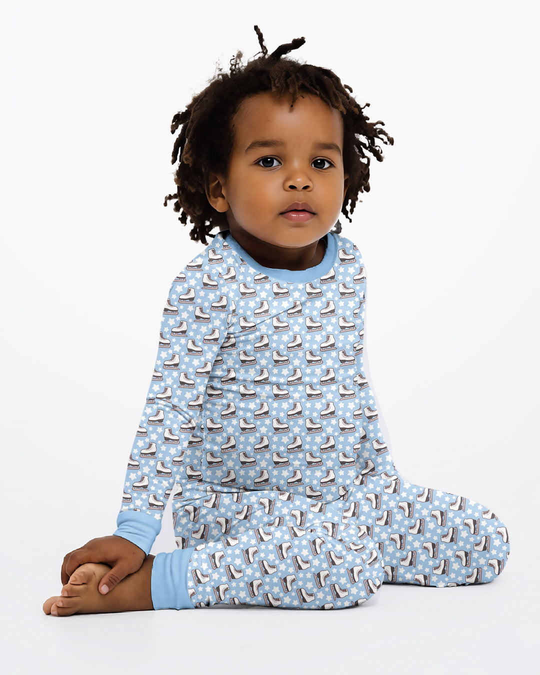 Ice Skating Bamboo Two Piece Long Sleeve Pajama Set