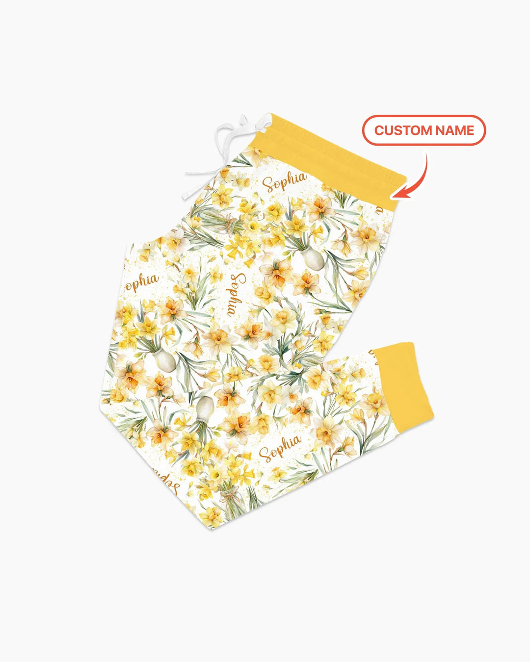 Benutzerdefinierter Name Geburtsmonatsblumen Bambus Damen Schlafanzug-Set