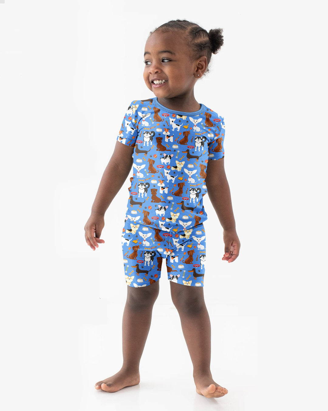 Dapper Dogs Bamboo Two Piece Short Sleeve Shorts Pajama Set