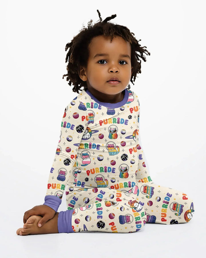 Conjunto de pijama de dos piezas de bambú de manga larga