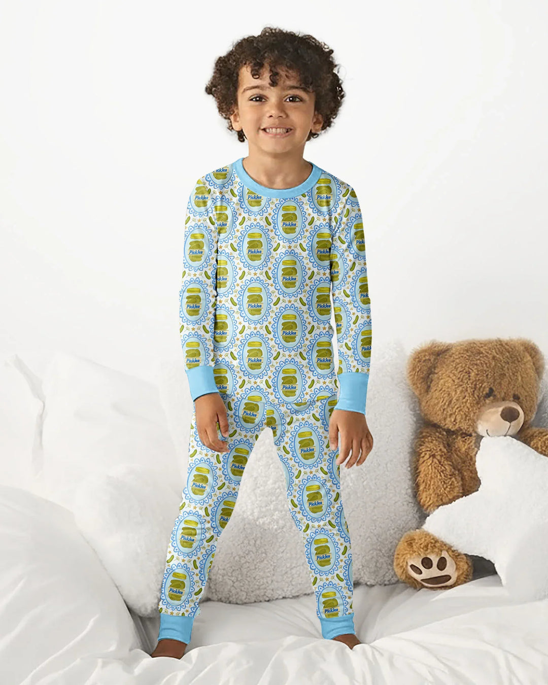 Pickle Coquette Bamboo Two Piece Long Sleeve Pajama Set
