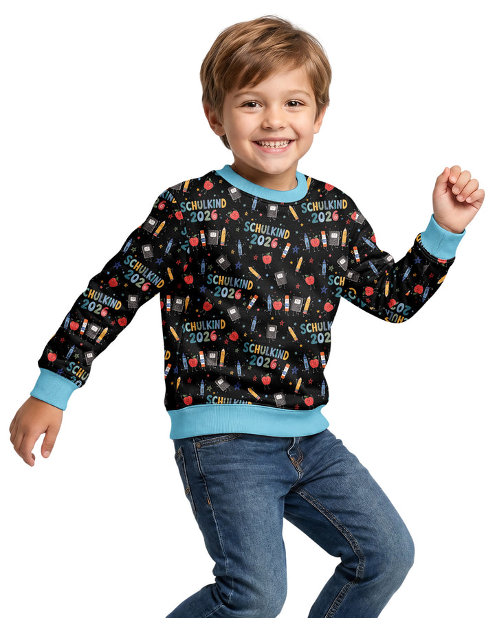 Sudadera de cuello redondo de bambú con el alfabeto hebreo