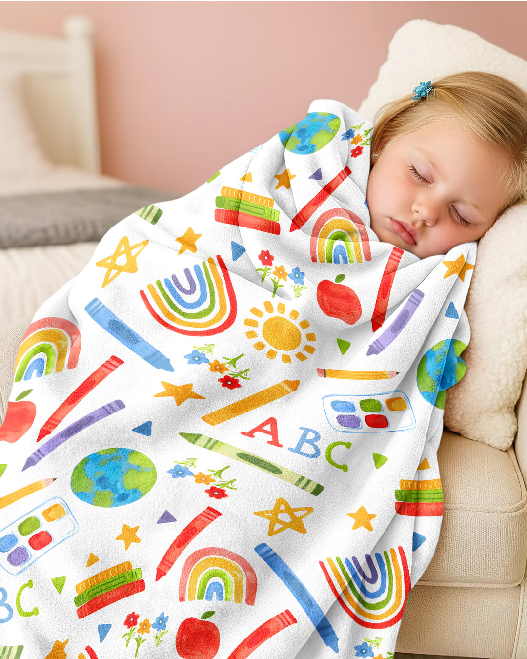 School Scribbles Bamboo Blanket
