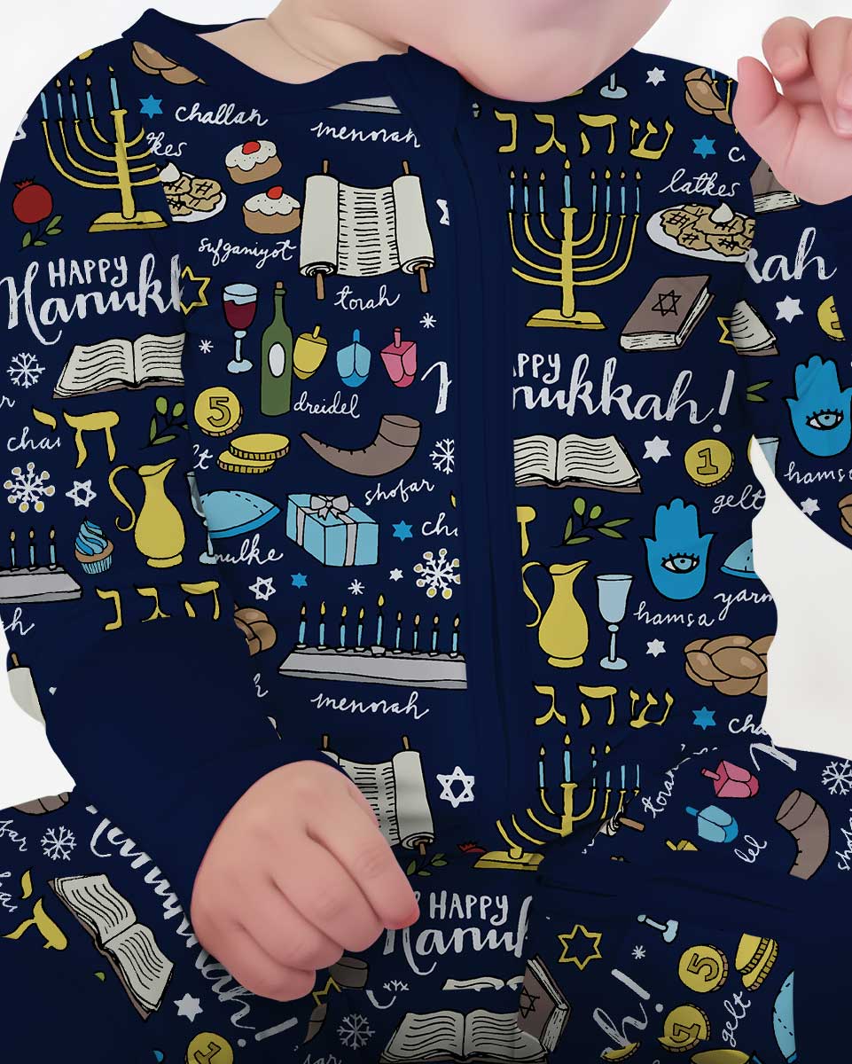 Happy Hanukkah 2026 Bamboo Convertible Zippy
