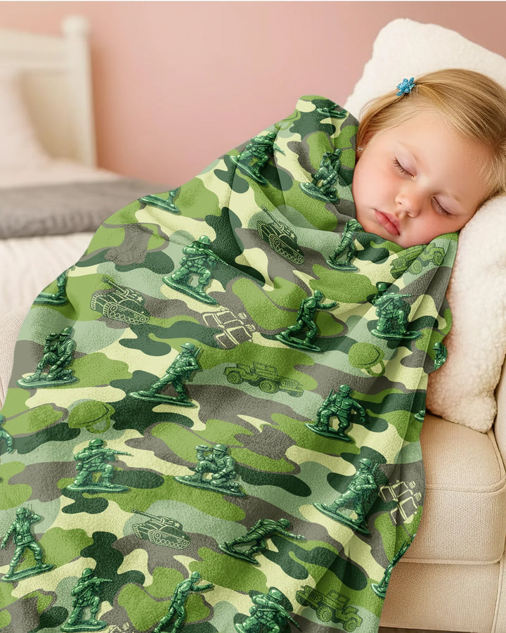 Green Army Men Bamboo Blanket