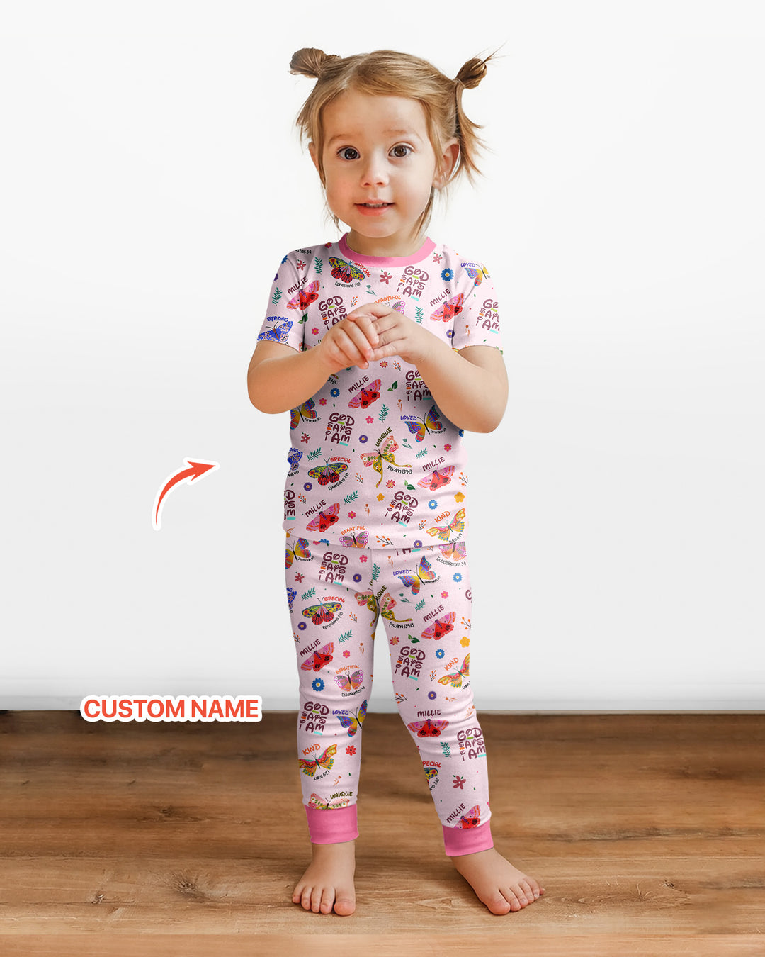 Zweiteiliges, kurzärmliges Pyjama-Set mit Marienkäfern