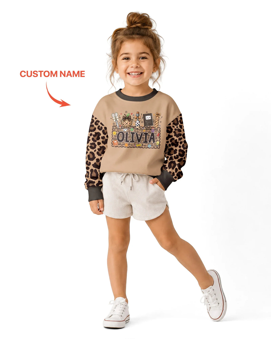 Sudadera de cuello redondo de bambú con plantilla personalizada