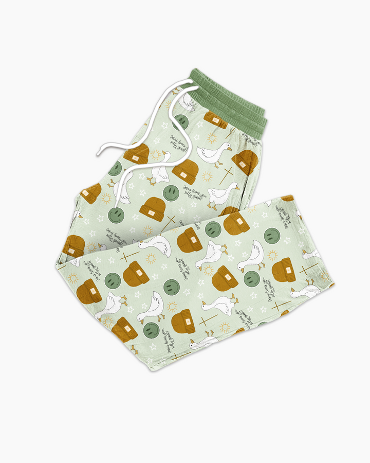 Jesus Loves You Silly Goose Bamboo Men's Pajama Set